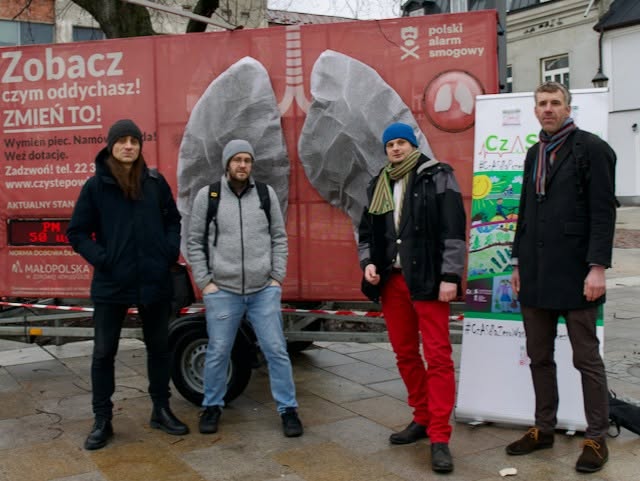 Grafitowe płuca na Starym Mieście w Częstochowie